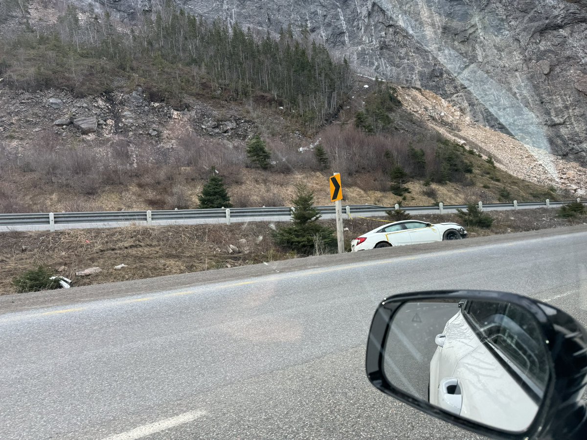 Around the river today this morning #nltraffic #steadybrook hope no one was hurt. #cornerbrook