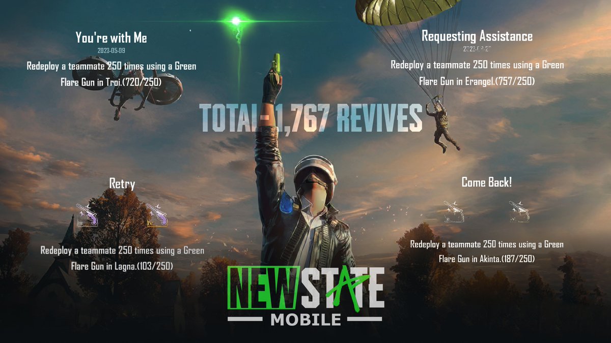 How many times have you all revived your teammates/randoms with Green Flare from the beginning till now? Please comment 🫡Mine: 1,767 Revives
@NEWSTATEMOBILE

#NEWSTATEMOBILE #PUBGNEWSTATE #PUBG