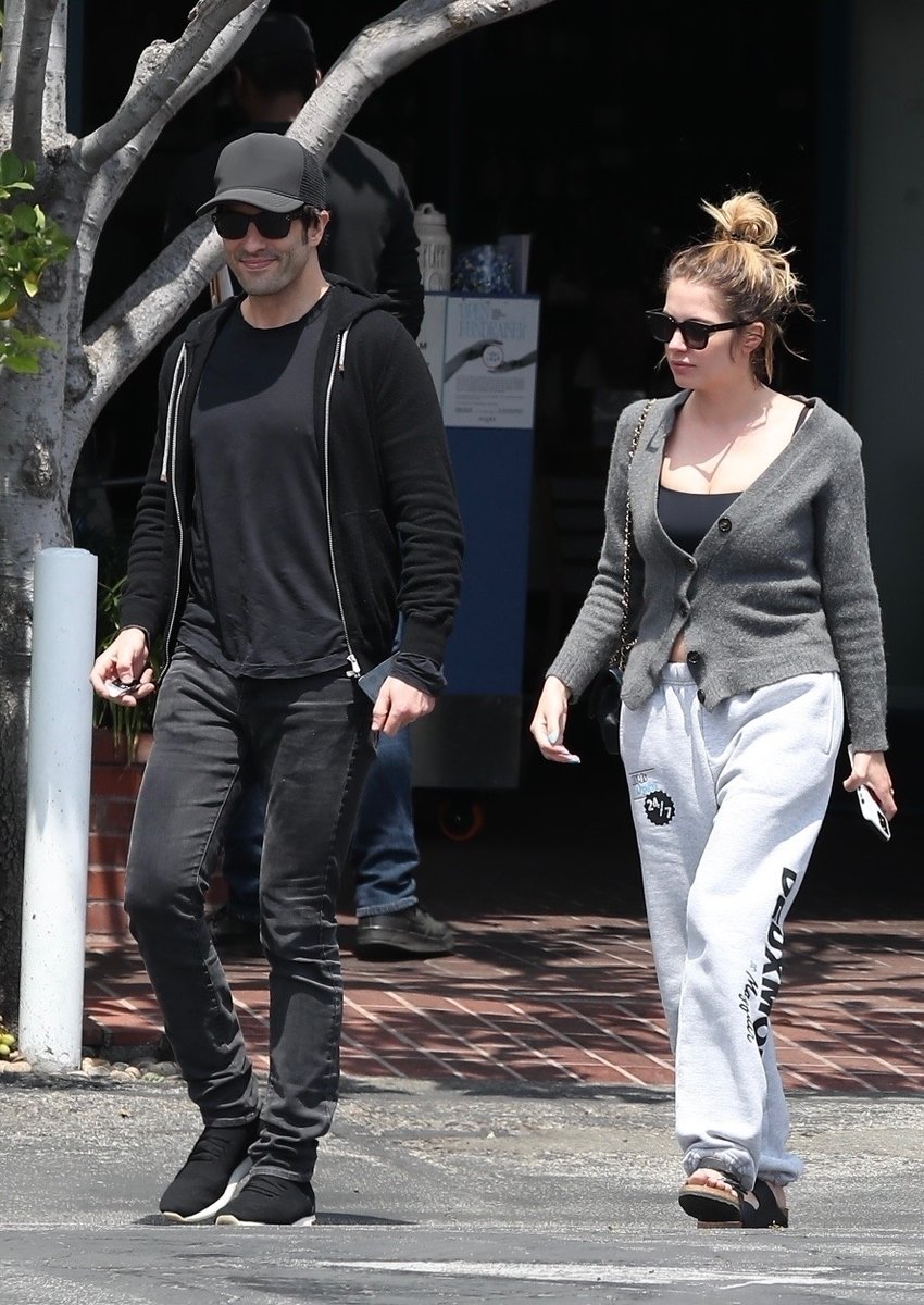 Ashley Benson and her fiancé, Brandon Davis, were spotted after having lunch in West Hollywood.