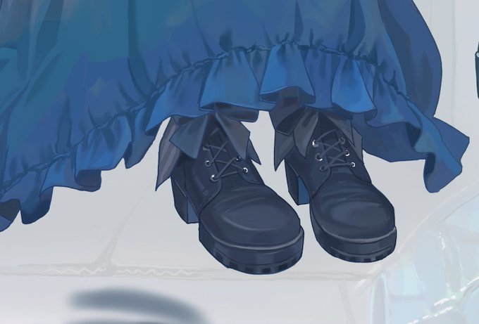 「frills lace-up boots」 illustration images(Latest)