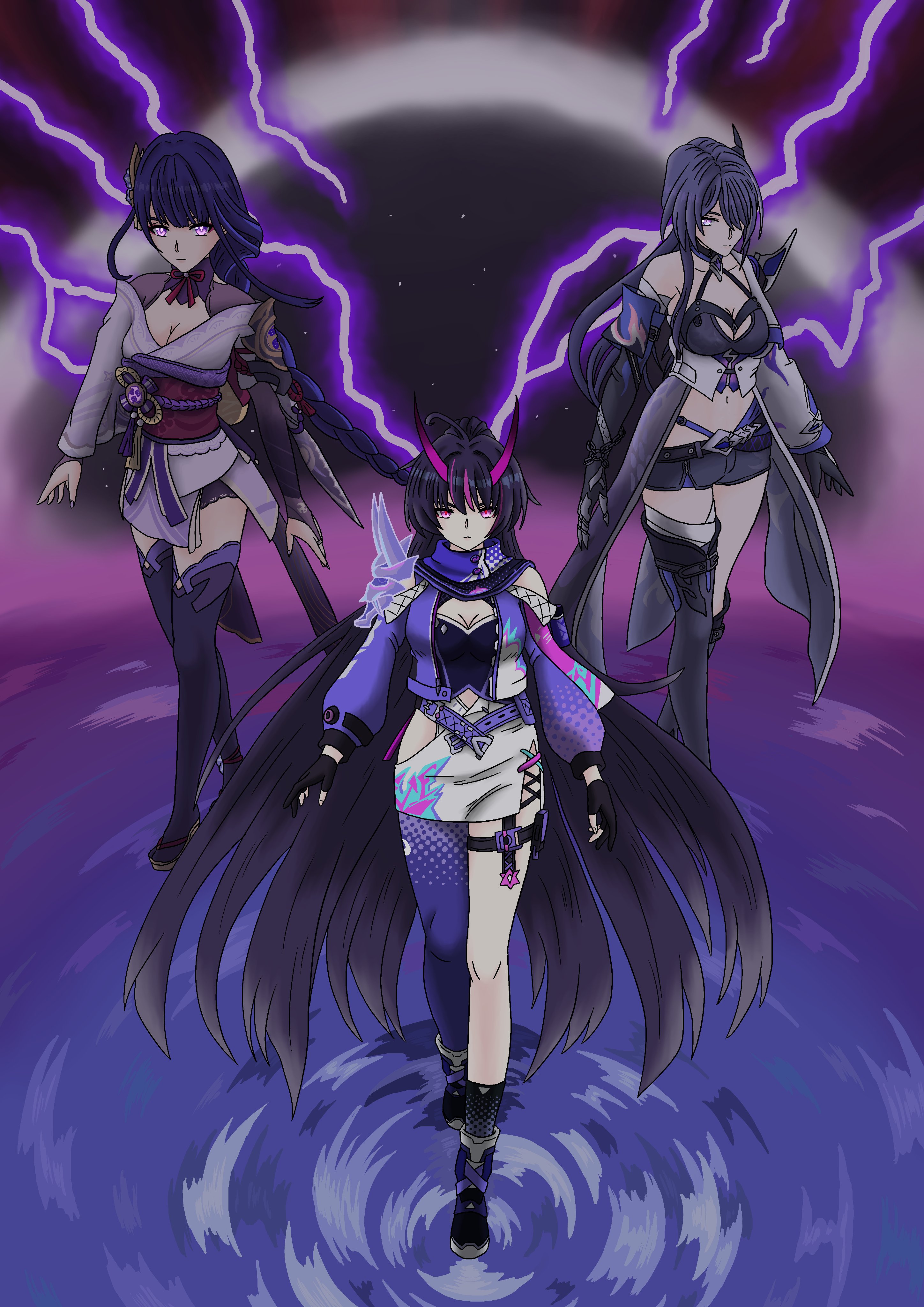 神鳴　芽衣 崩壊3rd』より「雷電芽衣 雷の律者 春の夜雨Ver. 1/7
