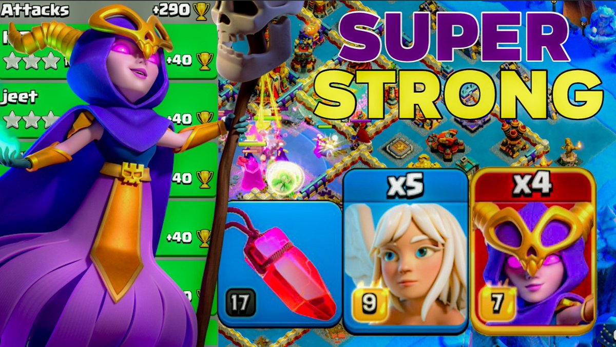 MyLifeGamingCOC's tweet photo. Unleashing Fury: TH16 Super Witch Unleashes Chaos in Legend League Attacks!
Click Here:https://t.co/hhEpzaf67n
#clashofclans #clashon #superwitch https://t.co/rcpVkEzqnN