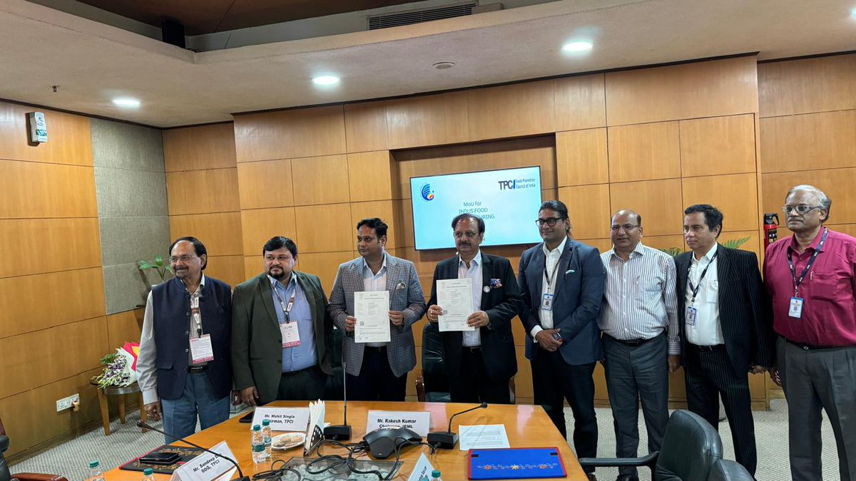 India Exposition Mart Limited has signed an MoU with the Trade Promotion Council of India (TPCI) for jointly organising the Indus: Food Manufacturing Show set to take place from Jan 9-11, 2025 at Yashobhoomi, Dwarka, New Delhi.
