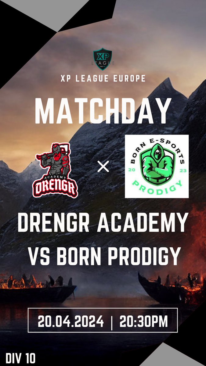 Match tonight 🔫 

📷 Drengr Academy vs Born Prodigy 
  
Let’s show some support     

Roster 4 Academy:
@Drengr_Kibz
<a href="/_Taylorfoster_/">Taylor foster</a>
<a href="/fdp2manso/">fdp</a>
<a href="/DanielLee150294/">Daniel lee</a>

Please head over at 20:30 to watch them at twitch.tv/spicymary_ 📷

#DES #DrengrEsports #XP_Europe
