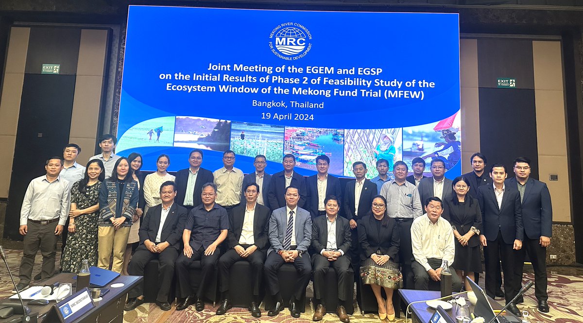 The Joint Meeting of the Expert Groups on the Environmental Management and Strategy and Partnership on the Results of Initial Phase 2 Feasibility Study of the Ecosystem Window of the Mekong Fund Trial (MFEW) was organized on 19 April 2024. 👉 bit.ly/49Mumx1