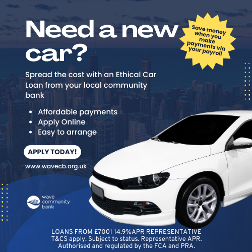 Need a new car? Spread the cost with Car Loan from your community bank ✅ Affordable payments ✅ Apply Online ✅ Easy to arrange Apply Online at zurl.co/wJNr LOANS FROM £7001 14.9%APR REP. T&CS apply. Subject to status. Rep APR. Auth & Reg by the FCA and PRA.