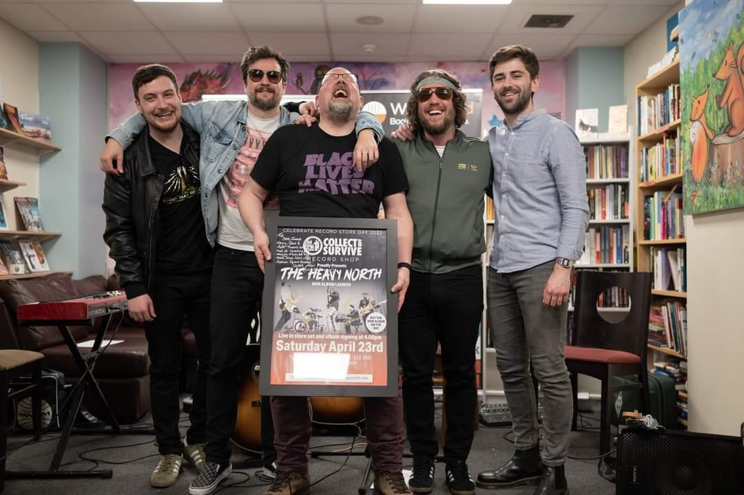 theheavynorth's tweet photo. 2 YEARS AGO we celebrated the release of our debut album #ElectricSoulMachine with 3 in-store performances and album signings on @RSDUK

@waxandbeans, Bury
@CollectSurvive, Waterloo 
@jacrecordstore at Phase One 

📸 @conga1878 https://t.co/mLxfPsgYlw