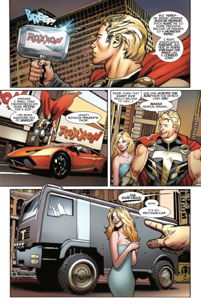 CinematizandoOf's tweet photo. Capa e prévias de Thor #5, HQ que a Marvel Comics apresentará Chad Hammer, o Thor da Roxxon, escrita por Al Ewing com arte de Greg Land
#MarvelComics #Thor #ChadHammer #Roxxon #AlEwing #GregLand https://t.co/DM4XAlCdVQ