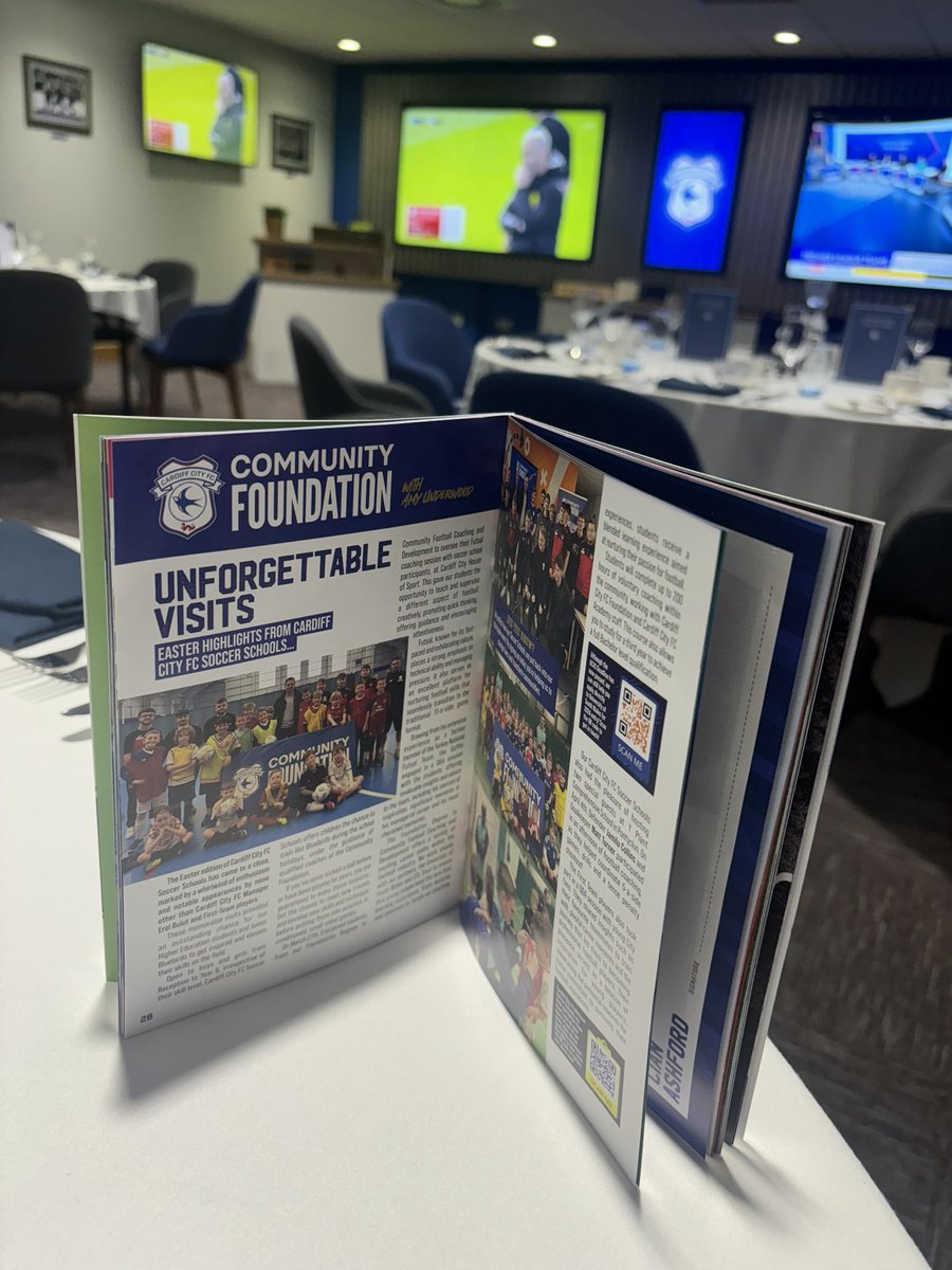Always enjoy reading the @TheBluebirdProg @CCFC_Foundation feature on matchdays. This time covering player visits to our Easter Soccer Schools.