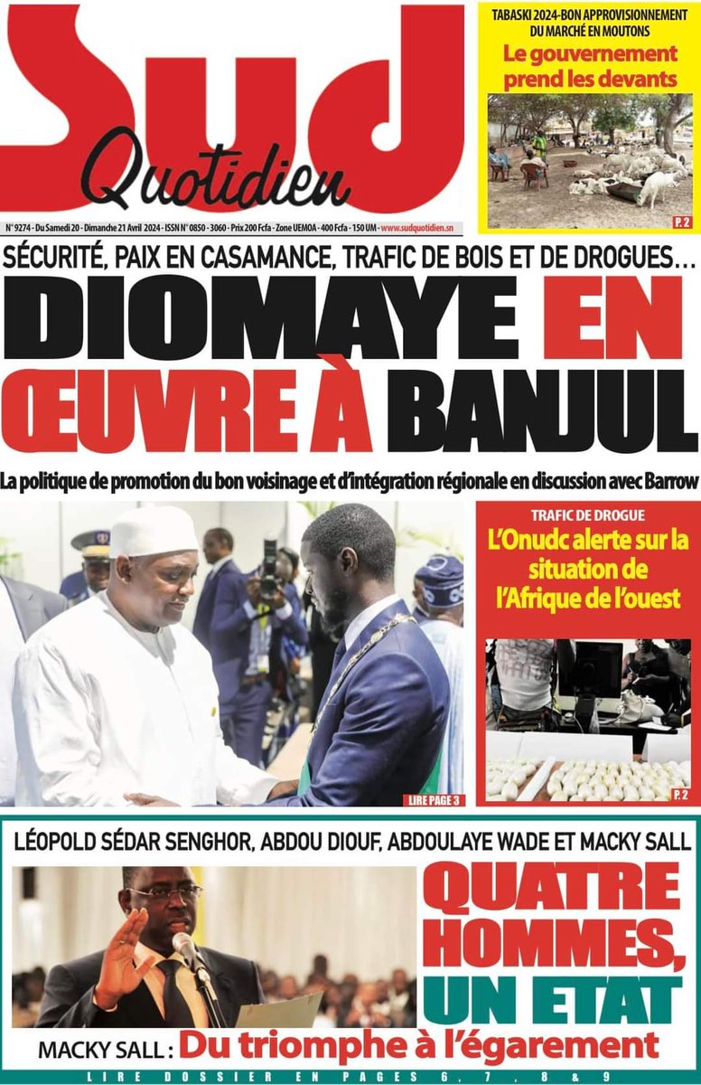 SUD QUOTIDIEN WEEK-END 

#Senegal #Gambie #kebetu