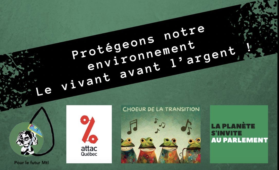 Nous y serons! ✊🌿
Et vous?
#jourdelaterre  #Montréal #Québec #Environnement #CriseClimatique
#DehorsRayMontLogistiques #portdemtl #StopAssomtpion #StopSouligny