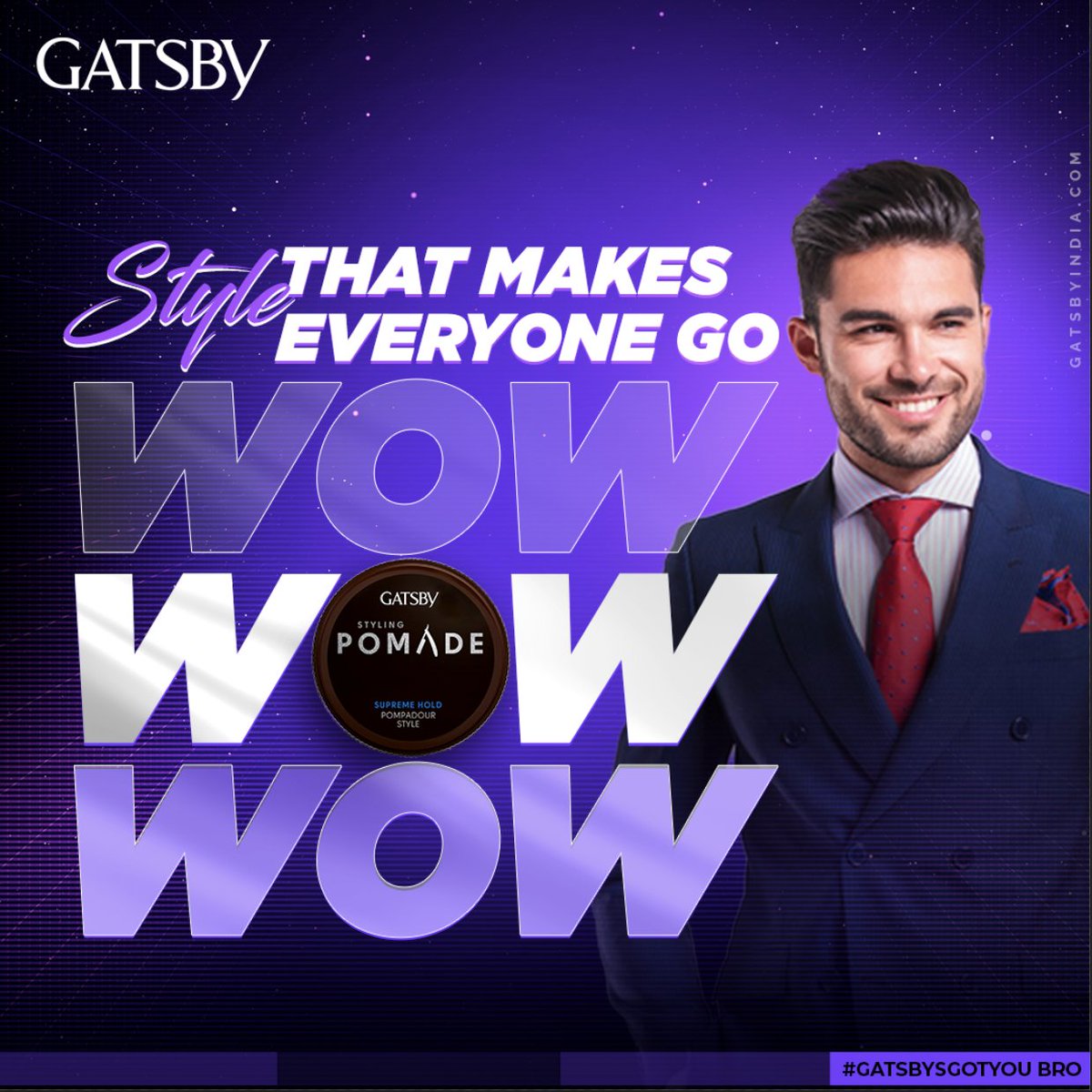 Let your swag capture all the attention!
#GATSBY #GATSBYSGOTYOU BRO

Click on the link to buy:
amazon.in/stores/GATSBY/…

gardeniacosmotrade.com

#GATSBYINDIA #GATSBY #ForMen #MensGrooming #Grooming #FindYourHairSwag #HairSwag #Trotwithyoursquad