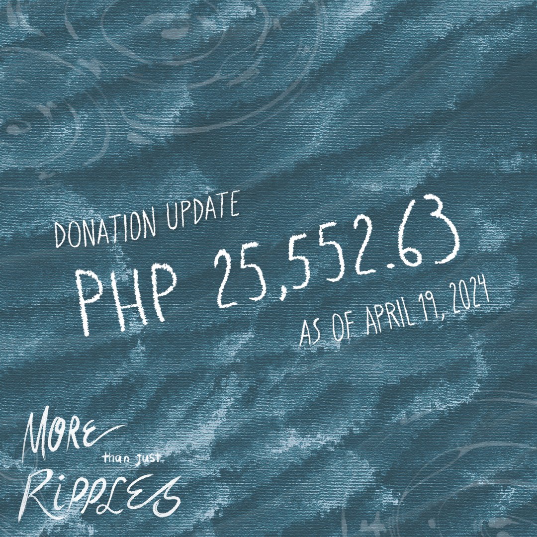 mtjripples's tweet photo. 🌊 DONATION UPDATE 🌊

Thank you for riding the waves with us!

As of April 19, we have raised a total amount of Php 25,552.63. 

Now that we are on Day 2 of our shoot, we hope that you would continue to support us in bringing our story from seascape 🎨 to seaside 🏖 https://t.co/weNpUZG1XB