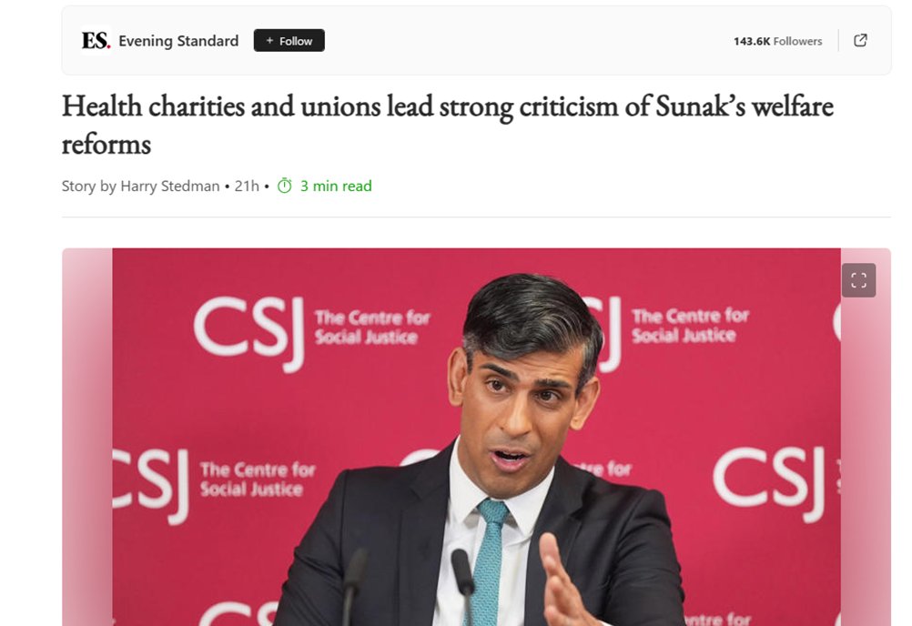 It is deeply upsetting that @RishiSunak has, yet again, targeted the wrong people in an attempt to improve the economy by blaming the poor and mentally unwell for the results of his policy decisions. Maybe if those who were avoiding tax, like his wife until she was shamed into…