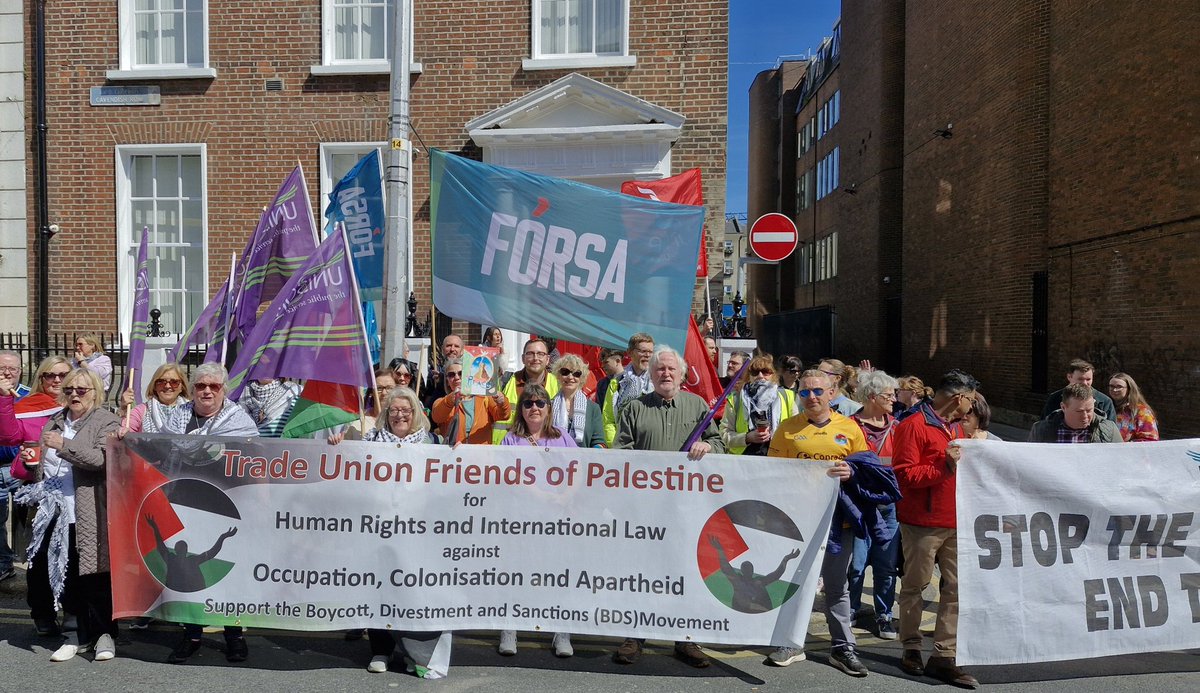 We're at the National Demo for Palestine. Still marching, still demanding a ceasefire, still calling for a Free Palestine!