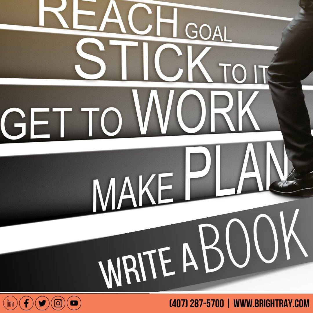 Ready to reach your goals? 
Start with a plan and write your book with us! 

#GoalGetter #BrightRayPublishing