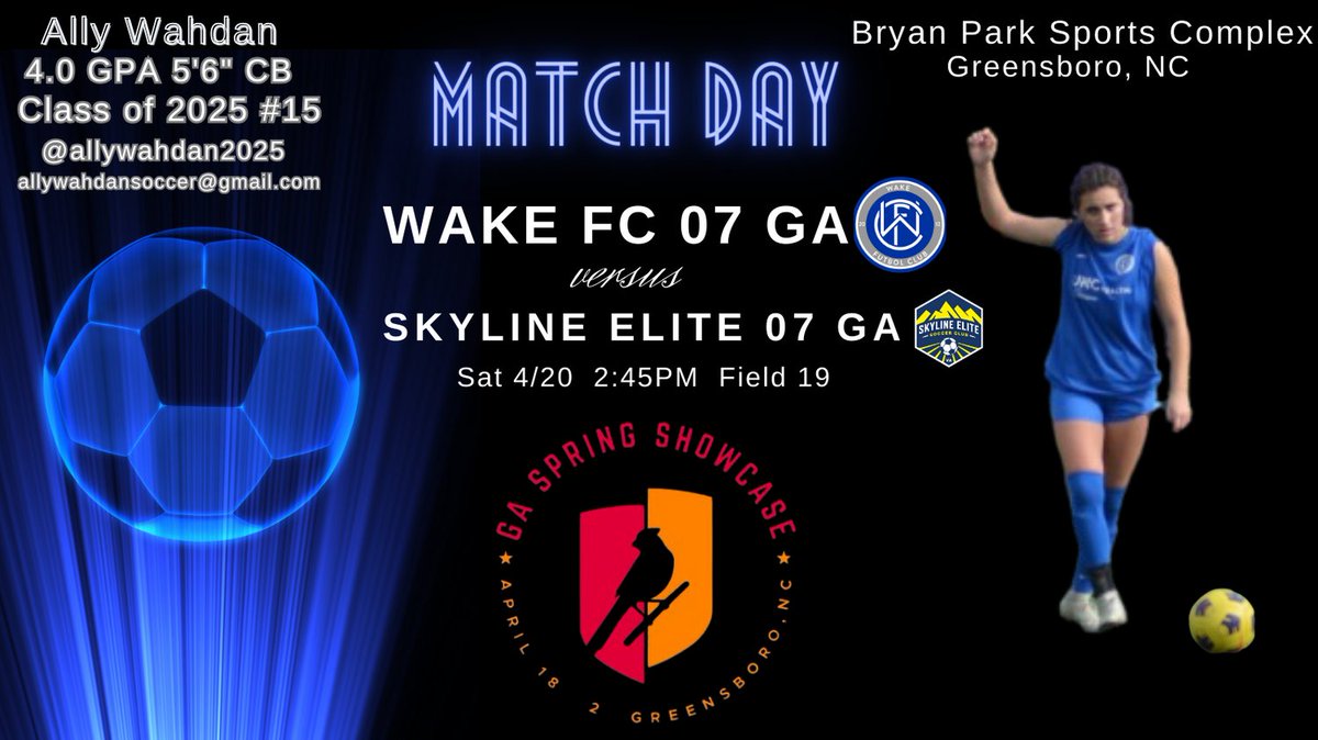 Day 2 of #GASpring Showcase has us on Field 19 at 2:45.  Day one was a great 3 - 0 team win for @wakefc07 with 60 college coaches in attendance for our game vs Oakwood Soccer Club.  Thank you @GAcademyLeague ! @wakefutbol @ImCollegeSoccer @ImYouthSoccer @PrepSoccer #theWAKEFCway