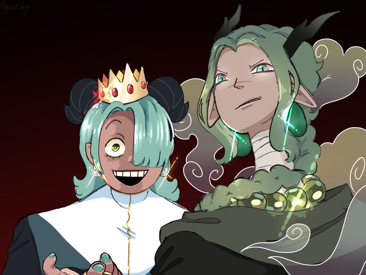 MuffinFluff1's tweet photo. Decided to draw two of my ocs 🩷

Greed👑 and Envy 🐍 https://t.co/HESz8Vxw7z