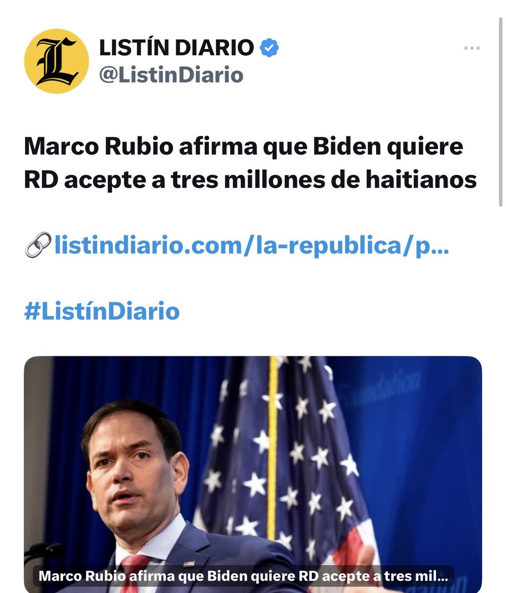 DeyaniraGomezH's tweet photo. ¡Este es el resultado de la llamada del Secretario de Estado! Y lo grande del caso es que #Abinader está cogío. Realmente, ya él tiene metidos unos 4 millones de ilegales entre los dominicanos, hijos de Duarte. ¿Qué pasó, #perremeces? ¿Se les acabaron los cuartos de los lobistas o alguien se les viró en el Norte? Los noto muy callados con esta noticia; ya no parece “algo tan histórico”, como “todo” en su Gobierno. 😒