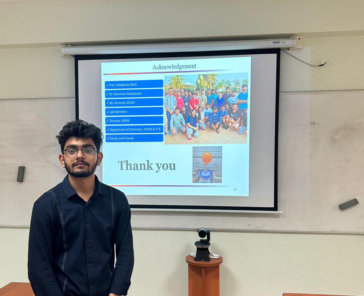 Congratulations to Mr. Rachit Singh Chauhan for successfully defending his MS Thesis. Wishing you a great success in your future. @rachit4499 @chm_iiserb @iiserbhopal