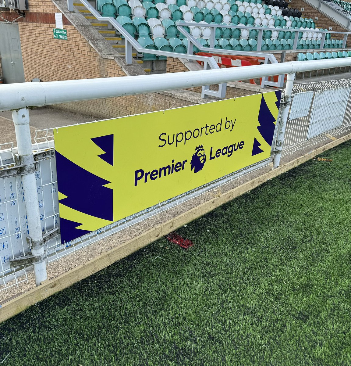 Clubs at this level are obliged to put these signs up at stadiums. Really felt the ‘support’ this week 👍