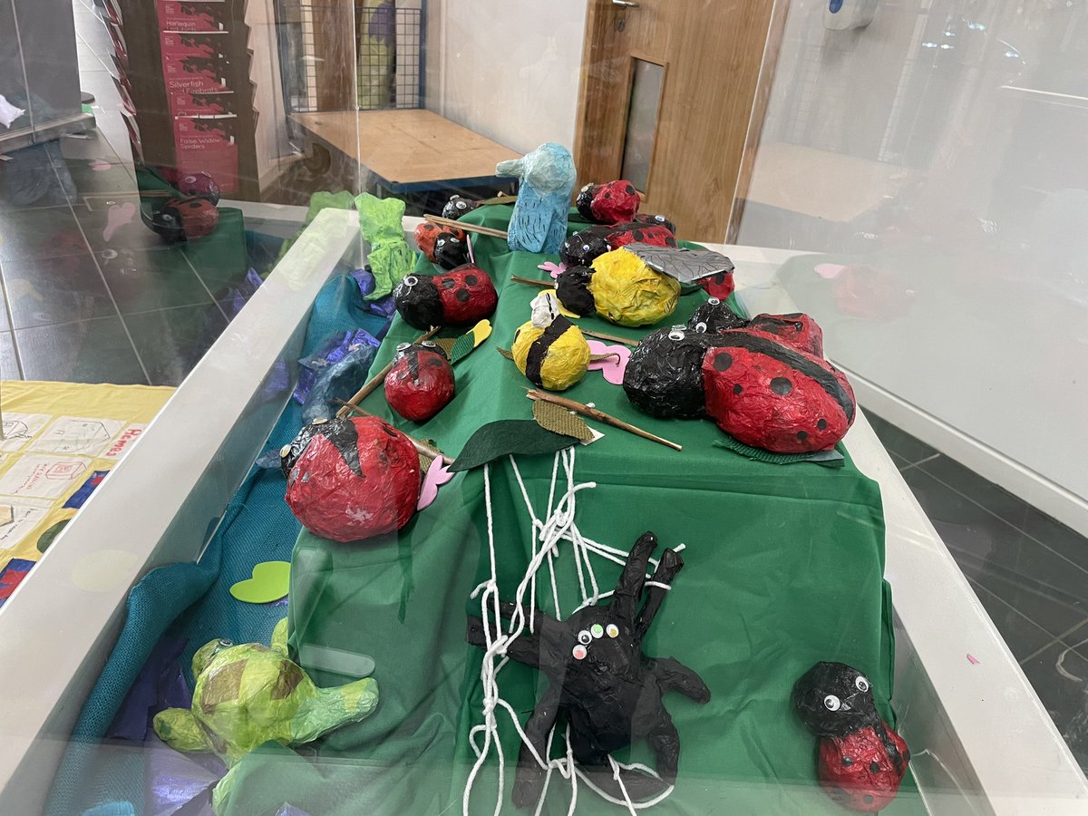 FPHSScience's tweet photo. If you’re free before 3pm today why not pop down to @RochdaleLibrary OneRiverside to check out the #EarthDay2024 activities on offer- we also have some awesome animals that our students have created in their own time from up-cycled materials 👍👍 https://t.co/Szj5eenDeo