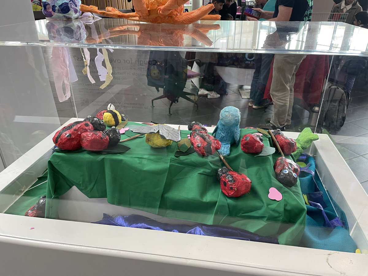 FPHSScience's tweet photo. If you’re free before 3pm today why not pop down to @RochdaleLibrary OneRiverside to check out the #EarthDay2024 activities on offer- we also have some awesome animals that our students have created in their own time from up-cycled materials 👍👍 https://t.co/Szj5eenDeo