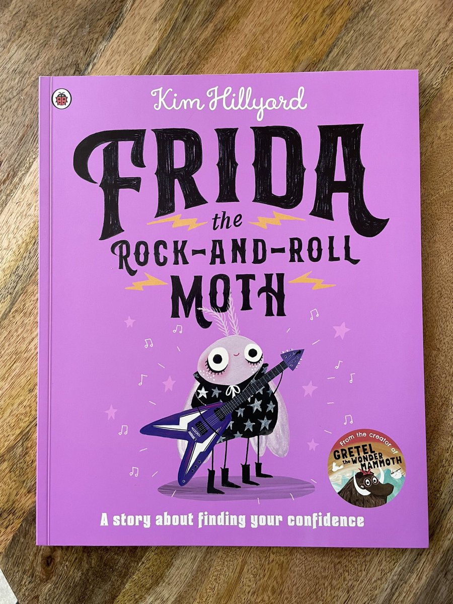 Truly grateful to @LilyOrgill and @PenguinBooks for this stunning copy of #FridaTheRockAndRollMoth @kimhillyard Cannot wait to read and share this story of positivity that encourages readers to find what makes them happy and let their inner confidence shine 😊📚🎉