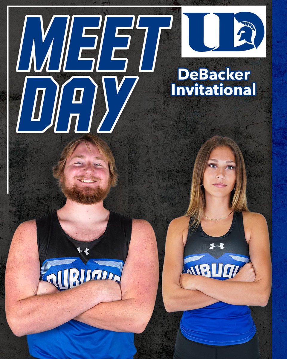 ⚔️SPARTAN MEETDAY⚔️ 🎽 DeBacker Invitational 🏟️ Robert W. Plaster Athletic Complex 📍 Cedar Rapids, IA 🕚 Field - 10:30AM 🕣 Track - 12:40PM 📊 live.kauderraceresults.com/meets/34789 🎥 heartconferencenetwork.com #UDspartansTF #rollriversTF