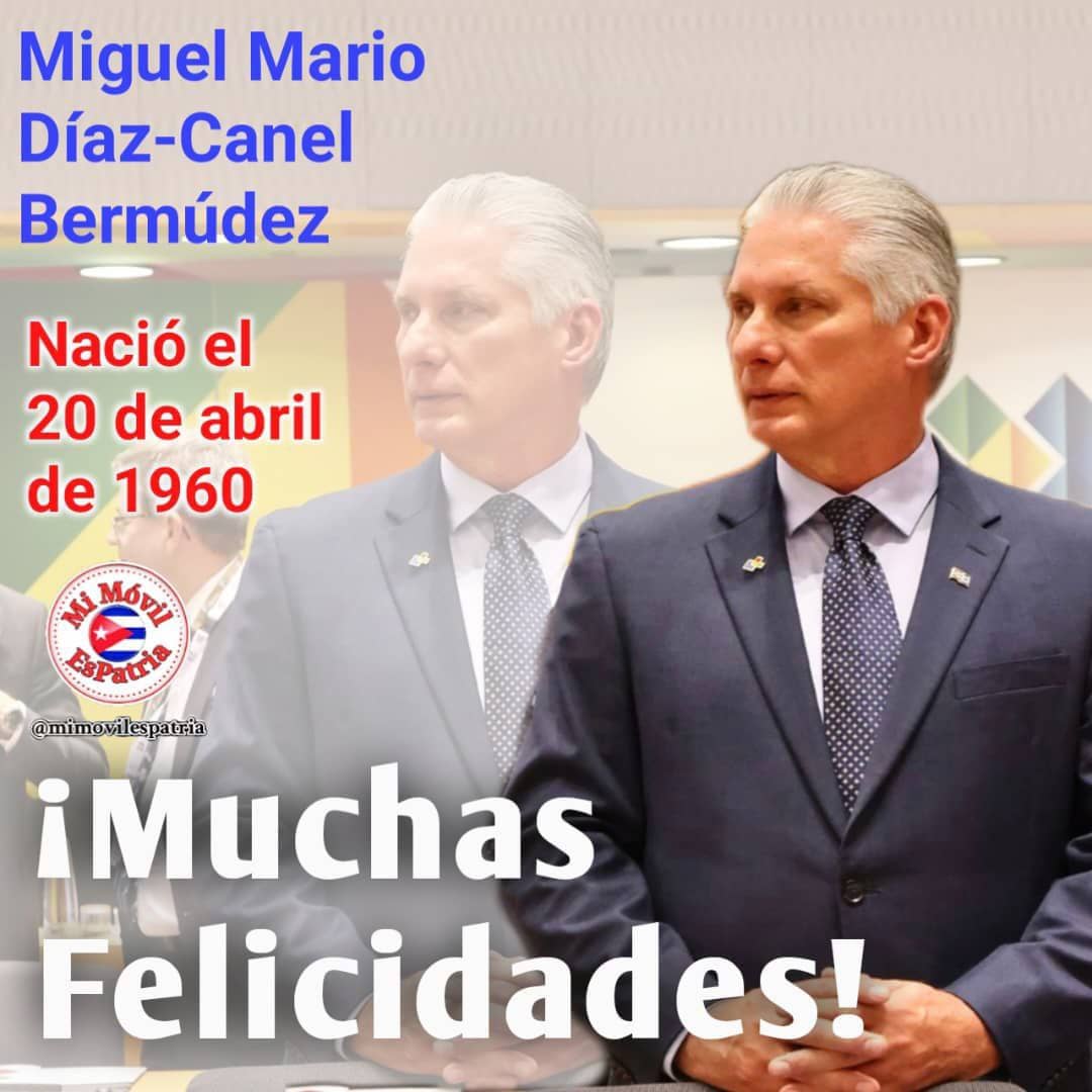 💐El abrazo respetuoso del pueblo,nuestra admiración y respeto al Presidente @DiazCanelB, un hombre que trabaja incansablemente y constituye ejemplo para todas y todos. En el día de su cumpleaños, felicidades. Seguimos en combate. #GenteQueSuma🇨🇺