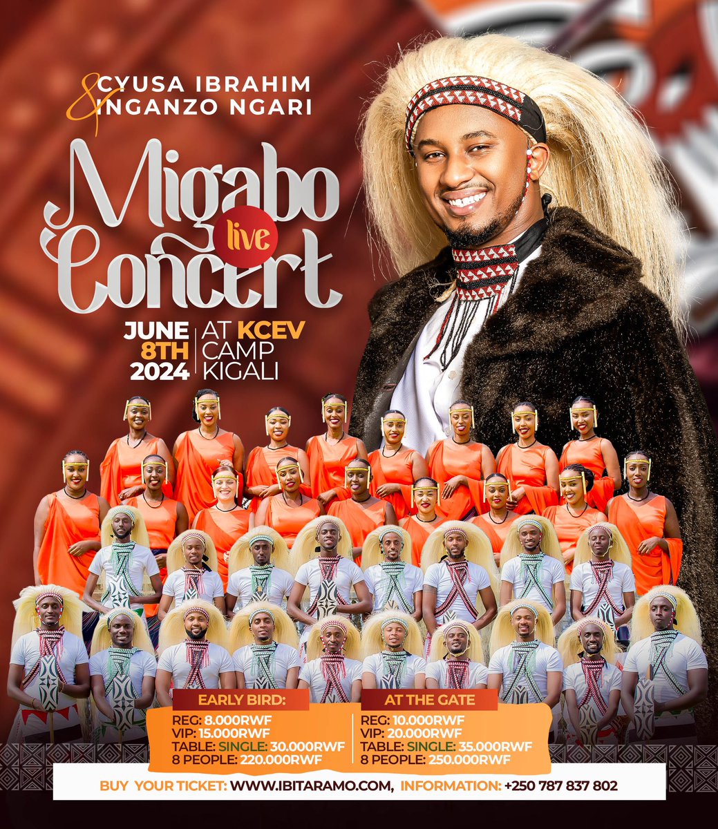 Save the date #MigaboLiveConcert at Camp Kigali (8/6/2024) 🔥 Tickets available on ibitaramo.com