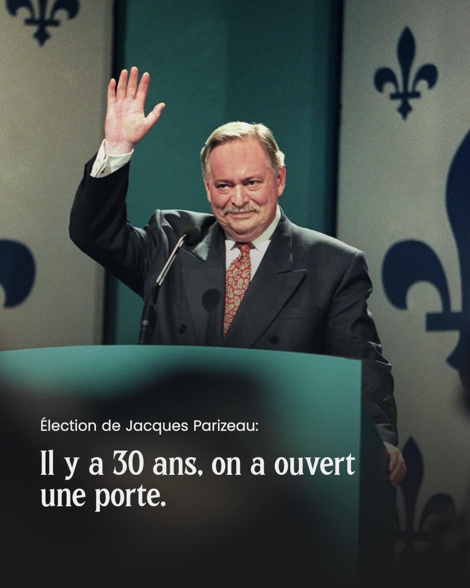 Il y a 30 ans, les Québécois élisaient le parti Québécois de Jacques Parizeau et son projet d'indépendance. L'histoire n'a cessé depuis de confirmer que c'était la seule voie d'avenir pour le Québec. La question se posera à nouveau. #AssNat #BlocQc #polqc