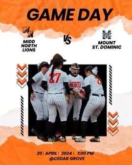 ‼️GAME DAY ‼️ Come out to Cedar Grove to watch the girls take on Mount St. Dominic @1pm TODAY! BE THERE AND BE LOUD🙌🏻🥎🫡🗣️