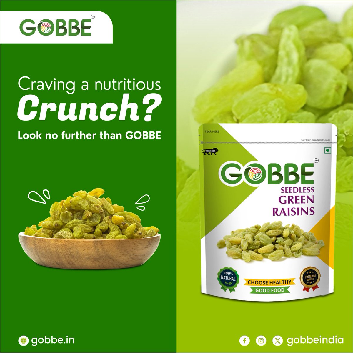 GOBBE offers the finest selection of handpicked dry fruits and seeds to satisfy your snack cravings guilt-free.
Visit the Gobbe store now!!
linktr.ee/gobbeindia

#gobbe #healthconsciousliving #nutritionnest #premiumdryfruits #nutsandseeds #qualityindulgence #banglore #india