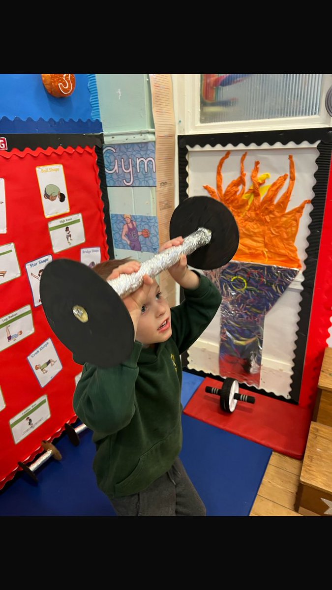 PlasmarlPrimary's tweet photo. Our Olympic Gym is officially open for our ‘Create and Compete’ topic. A very big thank you to Miss Saunders for cutting the ribbon! @plasreception https://t.co/FNZR7p3zNr