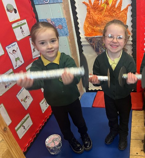 PlasmarlPrimary's tweet photo. Our Olympic Gym is officially open for our ‘Create and Compete’ topic. A very big thank you to Miss Saunders for cutting the ribbon! @plasreception https://t.co/FNZR7p3zNr