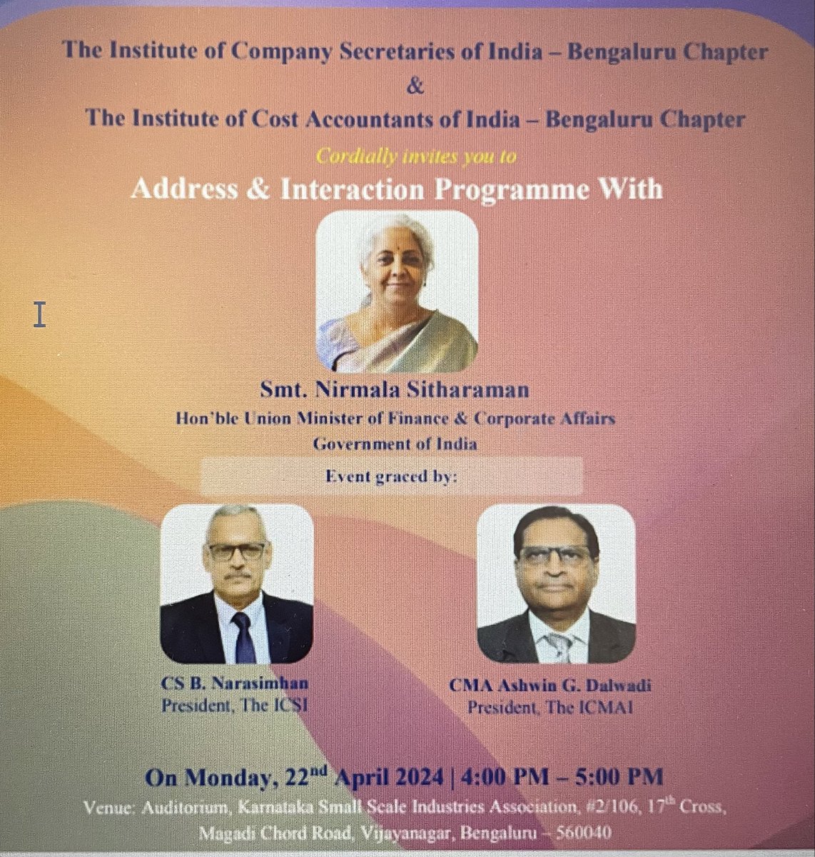 raykrajesh's tweet photo. @SpokespersonECI @ECISVEEP 
Sirs, during ongoing MCC @ICMAICMA @icsi_cs which r stat professional bodies formed under spl act of parliament, they r providing platforms 2 d FM @nsitharamanoffc @nsitharaman to interact with their members! 
 Is it permissible?
@ProfCong @pravchak https://t.co/AeZCD5lJ6P