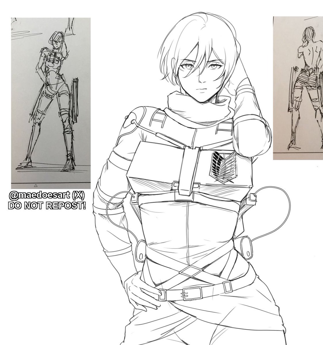 maedoesart's tweet photo. Ymir Fritz antithesis, Mikasa. Sneak peek https://t.co/nPTYSSQEll