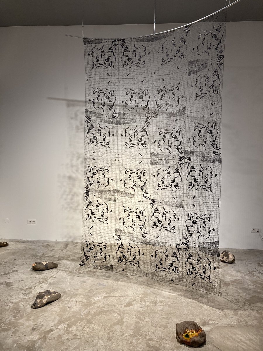 ArnalLouise's tweet photo. Great #ArtSci exhibit about #glaciers, as part of the Vienna Climate Biennale. These beautiful pieces on the photos I took are from Céline Ducret. If you’re still in Vienna today after #EGU24, I recommend checking it out! 
🔗 https://t.co/NHlT3wo2xa

#KlimaBiennaleWien https://t.co/JxLoJeBbn0