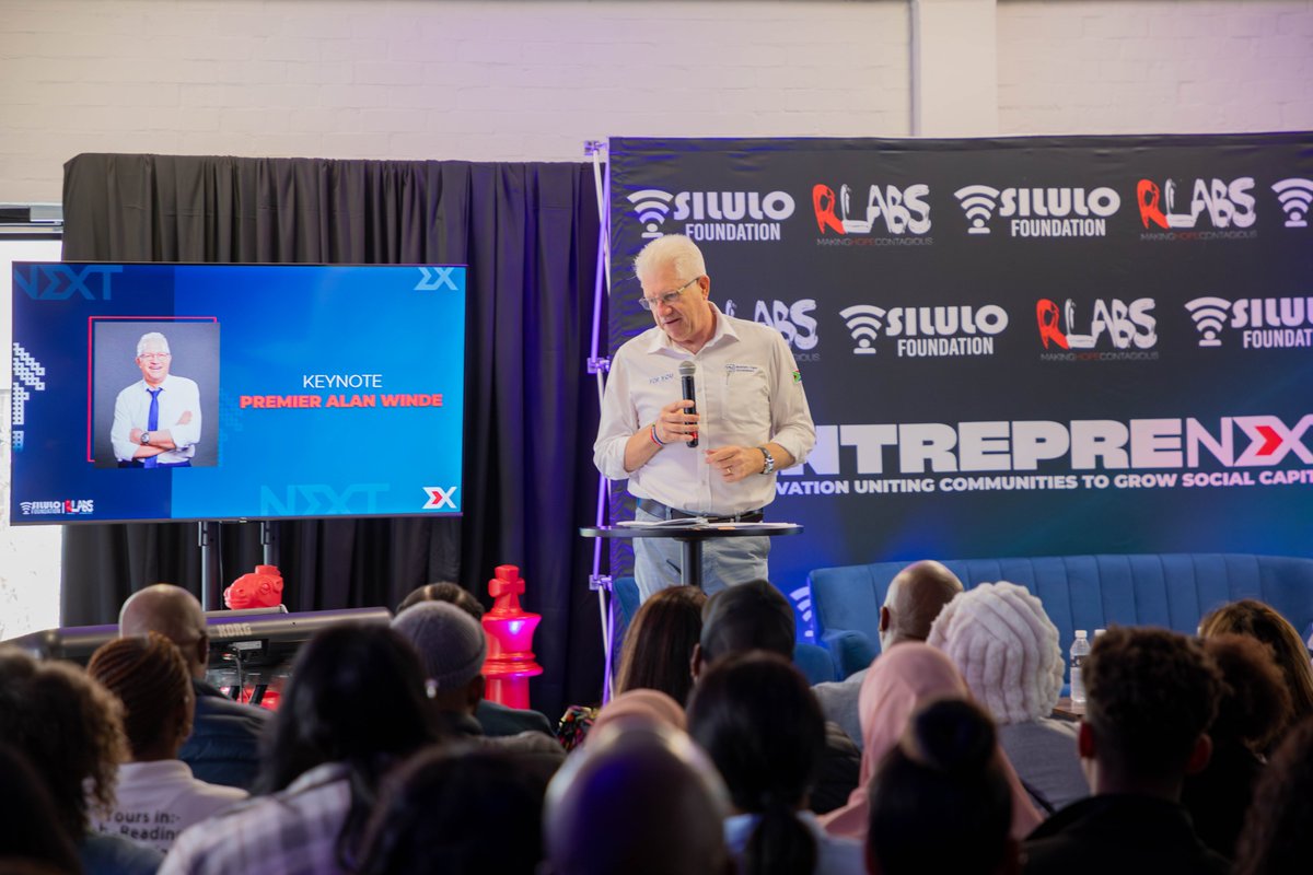 RLabs's tweet image. Alan Winde, Premier of the Western Cape, delivers a rousing keynote to set the tone.

“There are only two organisations that really excite me. Silulo and RLabs. And wow! What’s next?” - Alan Winde

#RLabs #SiluloFoundation #EntrepreNXT #Entrepreneurship