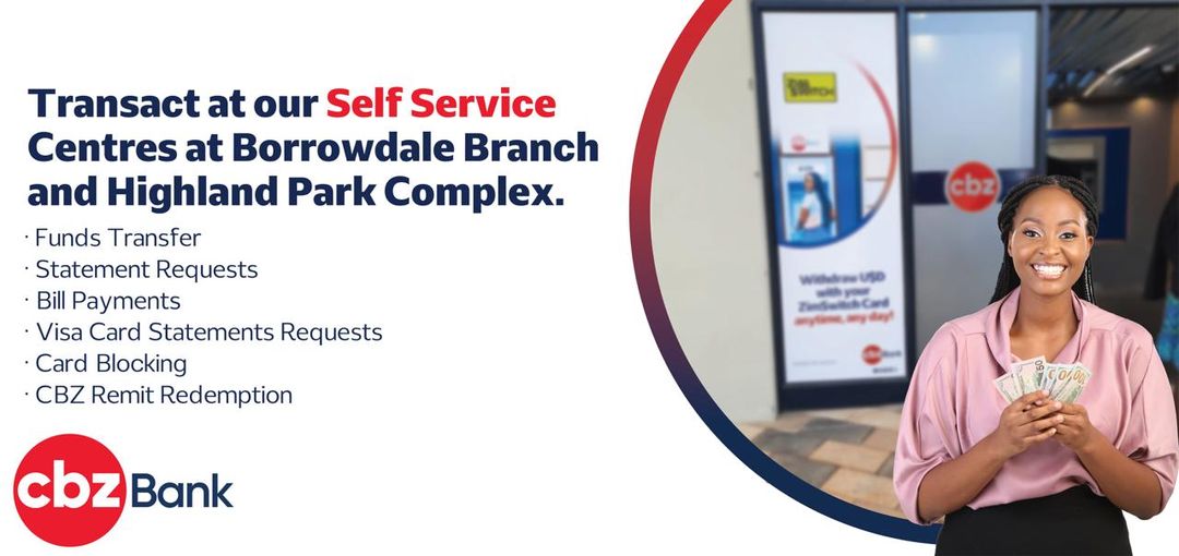 Enjoy around-the-clock banking whenever you need it at the Highland Park Complex and Borrowdale Branch Self Service Centres. Visit us today! #PartnersForSuccess