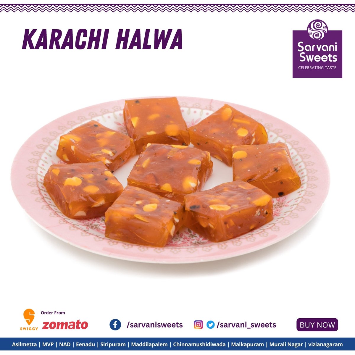 Karachi halwa is a delightful South Asian dessert with a rich history. This melt-in-your-mouth sweet is made with simple ingredients but delivers a complex flavour and texture.

@Sarvani_Sweets

#karachihalwa #sweets #indiansweets #yummy #traditionalsweets #sarvanisweets #tasty