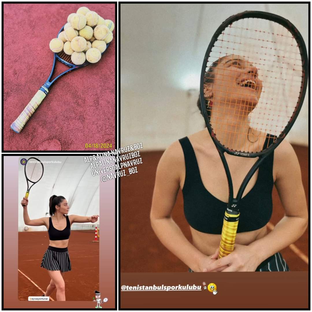 🎾 PRACTICANDO TENIS 🎾 AYÇA AYŞIN TURAN publicaba estas TRES FOTOS en su Instagram disfrutando de una jornada de TENIS en el club TENISTANBUL SPOR KULUBU en SARIYER y así de feliz la veíamos con la raqueta 😊 QUÉ FELICIDAD DA VERLA SONREIR DE ESTA MANERA‼️🤗 #AyçaAyşinTuran