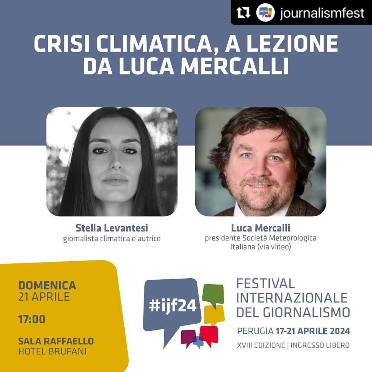 In Perugia for @journalismfest! You can find me later today with @BenFranta on the fight against climate obstruction from journalism to litigation, and tomorrow with climatologist @Luca_Mercalli on the climate crisis and disinformation. Translation Eng-Ita & viceversa available.