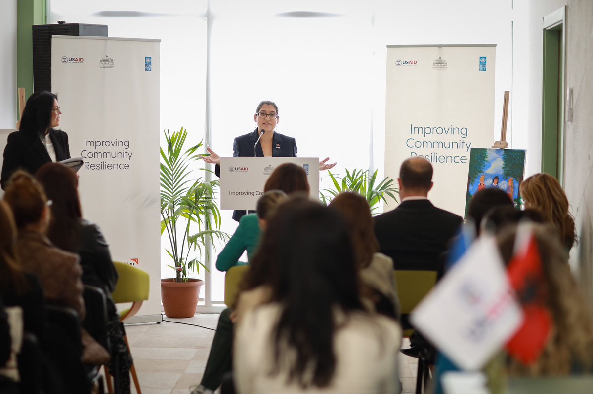 Yesterday, we inaugurated the Kurbin Resilience Center, one of USAID's three centers to which helps vulnerable communities access essential social services. Chargé d'Affaires David Wisner, along with USAID Albania Director Mischere Kawas, joined Minister of Health and Social