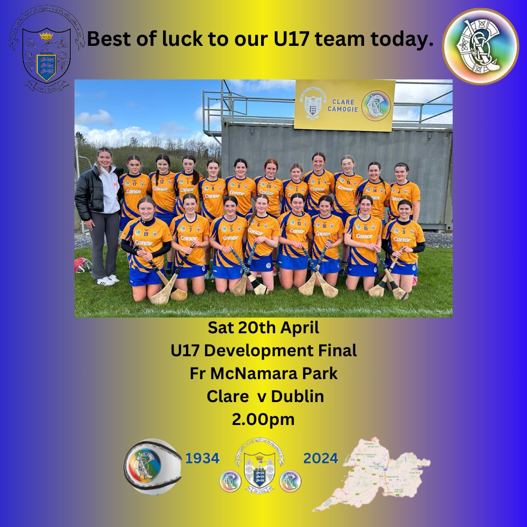 Our U17 Development panel topped their Group and today take on Dublin in Fr McNamara Park at 2pm - best of luck ladies!!