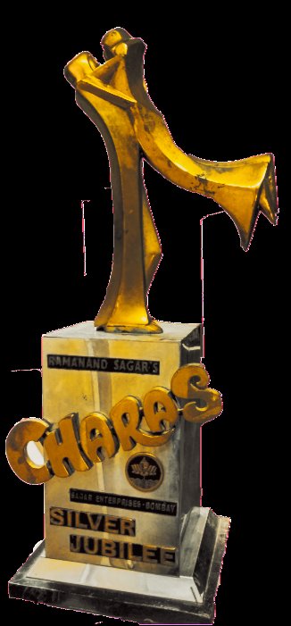 Charas 100 Days and Silver Jubilee Trophy.

It ran for 75 weeks (Platinum Jubilee) at Society theatre, Ludhiana.