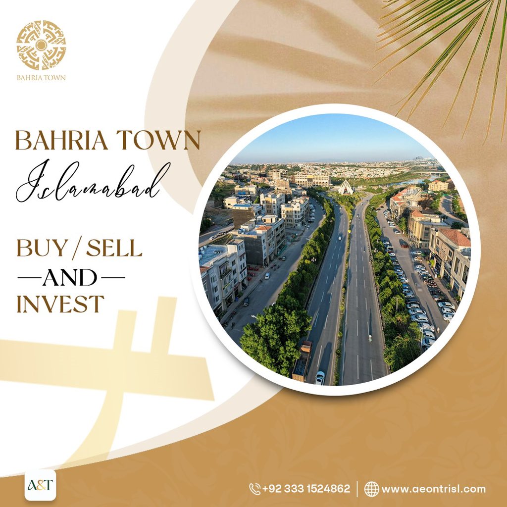 Bahria Town Islamabad

An emblem of modern living, presenting breathtaking green landscapes at the heart of Bahria Town Islamabad.

Book through Emaar #1 Agency🎖
💬+92 333 1524862
WhatsApp: wa.me/+923331524862

#aeontrislpak #bahriatownislamad #BahriaTown
