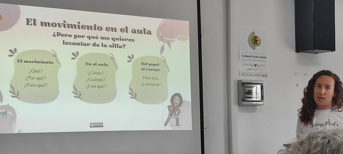Vamos a movernos en el aula de la mano de <a href="/uandmeenglish/">ᑌ & ᗰ EᑎGᒪIᔕᕼ</a> Let's goooooo! #EscuelasAmigas en <a href="/EOILaCarolina/">EOI LA CAROLINA</a>