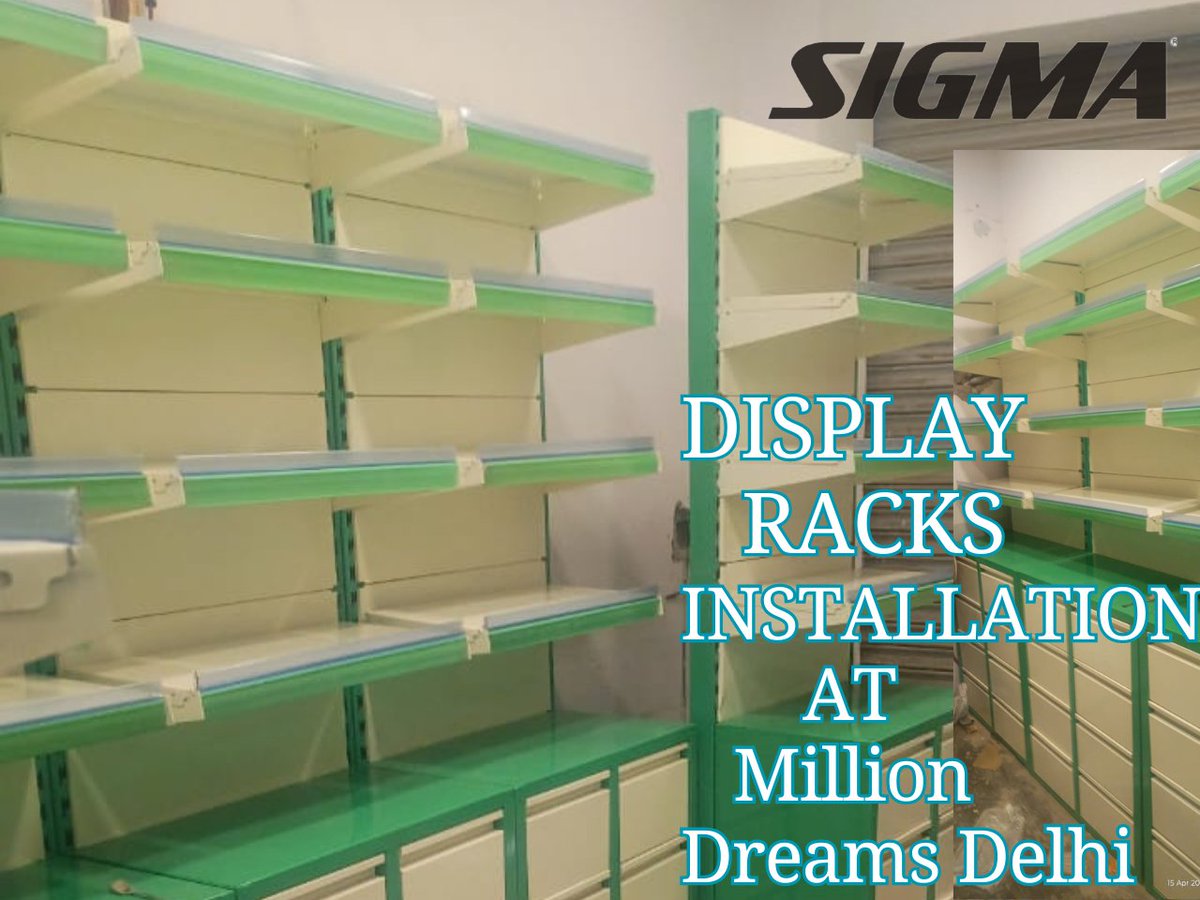 sigmaracks's tweet photo. The #installation of display #racks at Million Dreams #Delhi, undertaken by @sigmaracks , has been successfully completed. 
See more...
https://t.co/UNskaWNK7g
#displayracks
#manufacturer
#storage
#supermarket 
#business
#marketing
#JusticeForNeha 
#UPBoardResult2024
#LANA https://t.co/U4rTr01spp